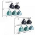 2 Packs Wall Mounted Metal Mug Rack